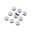 Brass Grade A Rhinestone Spacer Beads RSB035NF-15-5