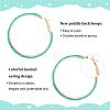 ANATTASOUL 4 Pairs 4 Style Glass Beaded Big Hoop Earrings EJEW-AN0002-22-3