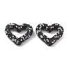 Heart Shape Polymer Clay Rhinestone Beads CLAY-NH0001-09B-04-1