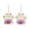 Alloy & Dried Flower Dangle Earrings AL-Z001-06G-4