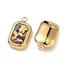 Natural Paua Shell Pendants STAS-C174-21G-02-2