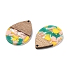 Resin and Walnut Pendants LS-FIND-R051-15F-2