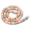 Handmade Polymer Clay Beads Strands CLAY-R089-6mm-108-2