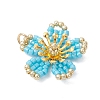 Glass Seed Beaded Pendants PALLOY-MZ01284-01-2