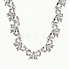 Zinc Alloy Bowknot Link Chain Necklaces for Women WGC55C3-01-2