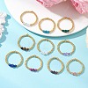 Adjustable Natural Gemstone Finger Rings RJEW-JR01013-1