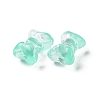 Transparent Spray Painted Glass Beads GLAA-I050-11F-2