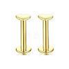Flat Round Stainless Steel Clear Cubic Zirconia Internally Threaded Labrets WG955BE-07-1