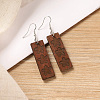 Bohemian Wood Dangle Earrings WG7FE60-04-1