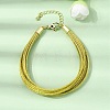 Polyester Metallic Braided Multi-strand Cord Bracelet for Bracelet Making BJEW-H642-02G-07-1