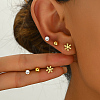 3 Pairs Snowflake Stainless Steel Stud Earring Sets FG5977-3-1