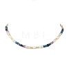 Gemstone & Electroplate Non-magnetic Synthetic Hematite Beads Beaded Necklaces & Bracelet Jewelry Sets for Women SJEW-JS01380-3