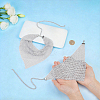 2Pcs Sparkle Aluminum Triangle Mesh Statement Bib Necklaces for Women NJEW-HY0002-20-3