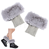 Acrylic Fiber Woolen Yarn Socks Leg Cover AJEW-WH20018-149C-1