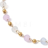 Glass Beaded Link Chain Bracelets for Women BJEW-JB12978-3