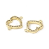 Brass Micro Pave Clear Cubic Zirconia Connector Charms KK-E068-VC080-3
