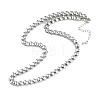 Rack Plating Brass Heart Link Chain Necklaces for Women NJEW-K382-14B-P-1