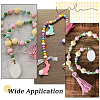 600Pcs 5 Colors Dyed Natural Wood Beads WOOD-SC0002-42-7