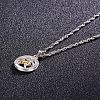 SHEGRACE Gorgeous 925 Sterling Silver Micro Pave AAA Cubic Zirconia Round Pendant Necklace JN256A-2