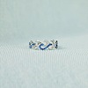 Wave Shaped 925 Sterling Silver Micro Pave Cubic Zirconia Finger Rings FS-WGA19D0-04-2