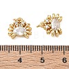 High Polished Ocean Brass Micro Pave Clear Cubic Zirconia Pendants CU-CBAF3CF-02B-01-3