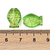 Electroplate and Golden Metal Enlaced Glass Beads EGLA-T029-01H-3