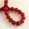 Dyed Natural White Jade Round Bead Strands G-Q937-16-2