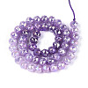 Anti-Tarnish Electroplate Glass Beads Strands GLAA-N064-8mm-08-3