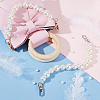   2Pcs 2 Colors Resin Imitation Pearl Bead Bag Straps FIND-PH0008-24B-2