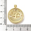 Rack Plating Brass Micro Pave Cubic Zirconia Pendants KK-F869-24G-3