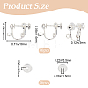 36Pcs Brass Screw On Clip-on Earring Findings KK-SP0001-18S-2