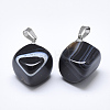 Natural Banded Agate/Striped Agate Pendants G-T122-19J-2