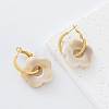 304 Stainless Steel Resin Hoop Dangle Earrings for Women QH5612-5-1