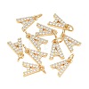 SHEGRACE Brass Micro Pave Clear Cubic Zirconia Pendants XGRQ29583-394G-A-1