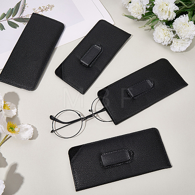 2Pcs PU Leather Rectangle Eyeglass Bag DIY-CN0004-07-1