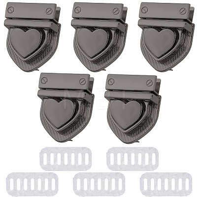 Heart Zinc Alloy Purse Locks AJEW-CP0011-65-1