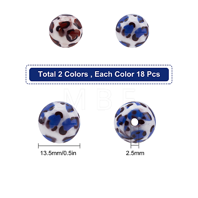 SUNNYCLUE Opaque Resin Beads RESI-SC0001-47-1