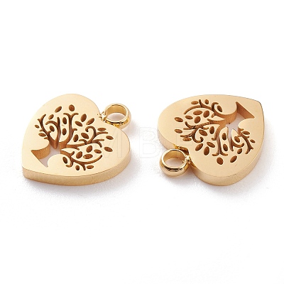 Ion Plating(IP) 304 Stainless Steel Charms LS-STAS-Y002-05G-1