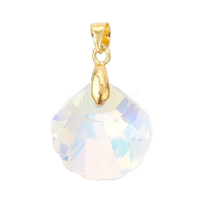 Brass Glass Pendants PALLOY-JF05023-1
