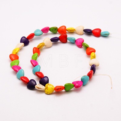 Heart Synthetic Turquoise Beads Strands TURQ-I019-12mm-07-1