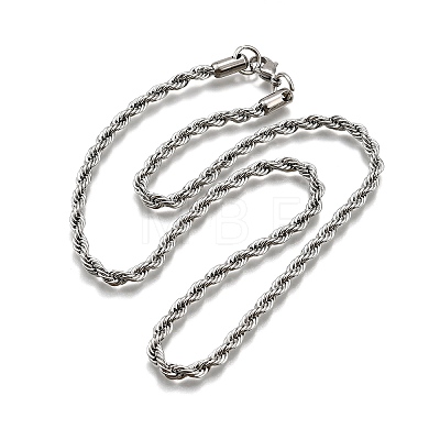 Non-Tarnish 304 Stainless Steel Rope Chain Necklaces X-NJEW-F226-03P-06-1