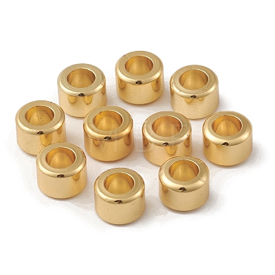 Rack Plating Brass European Beads KK-G452-37G-1