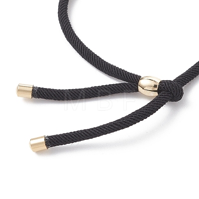 3MM Round Nylon Twisted Cord Slider Bracelet Making AJEW-JB01467-02-1