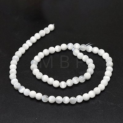 Natural Selenite Beads Strands G-O201A-02A-1