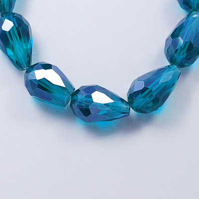 Electroplate Glass Beads Strands LS-EGLA-R008-11x8mm-4-1