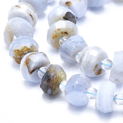 Natural Blue Lace Agate Beads Strands G-F715-032B-1