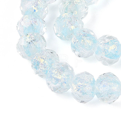 Handmade Foil Lampwork Beads Strands FOIL-T008-09D-1