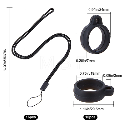 Portable Electronic Cigarette Anti-Lost Necklace Lanyard AJEW-WH0304-75A-1