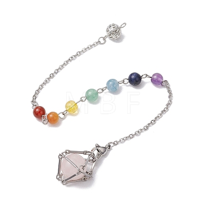 3Pcs 3 Styles 304 Stainless Steel Chain Macrame Pouch Empty Stone Holder Dowsing Pendulums HJEW-JM02327-1