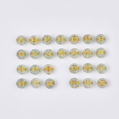 Plating Transparent Acrylic Beads TACR-T008-01A-1